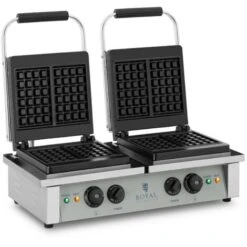 Gofrera Doble Máquina Para Gofres Belgas Plancha Eléctrica De 4 Waffles 2X2.000W