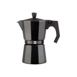 Cafetera Italiana 09Tazas Aluminio Negro Kenia Noir Magefesa