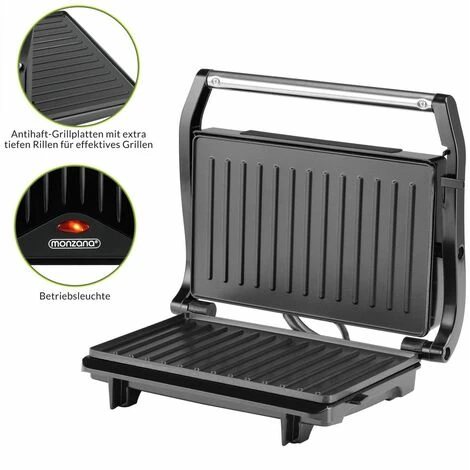 Parrilla Eléctrica Multifunción Grill Para Asar Carne Paninis Bocadillos Sandwichera Barbacoa De Mesa 750V - Imagen 5