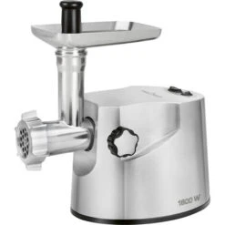 Proficook FW 1172 Picadora De Carne Profesional, Procesa 2Kg/min, Aluminio Fundido, 3 Discos Corte Cuchilla Acero Inox. 1800W Plata