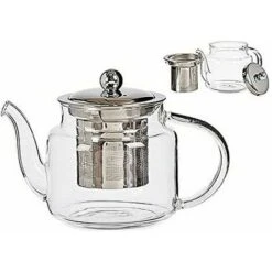 Tetera Straight Cristal Transparente Acero (500 Ml) 8430852785107 S3607679 Vivalto