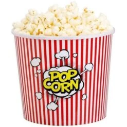 Cubo De Palomitas Pequeño Redondo 13 Cm Rojo