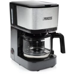 Cafetera De Filtro Compact 8 600 W 0,75 L Negra Y Plateada Princess