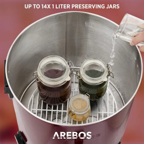 AREBOS 1800W Conservas Máquina 28L Dispensador De Vino Caliente Bebidas Caliente - Imagen 4