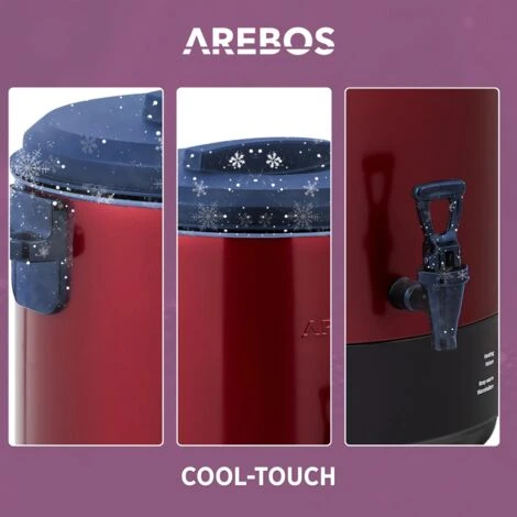 AREBOS 1800W Conservas Máquina 28L Dispensador De Vino Caliente Bebidas Caliente - Imagen 5