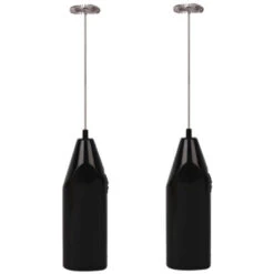Paquete De 2 Espumador De Leche De Mano Con Pilas - Batidor Eléctrico Espumador De Café Agitador De Batería, Espumador De Leche De Mano, Mini Mezclador Para Café A Prueba De Balas, Capuchino, Latte, F
