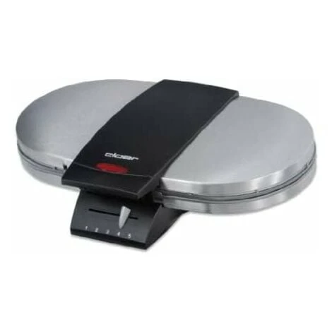 Cloer 1329 Gofrera Doble Para 2 Gofres De Corazón, 1200 Vatios, Tamaño De Gofre 15.5 Cm, Señal Lámparas Piloto, Caja De Acero Inoxidable Mate