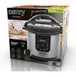 Camry Cr 6409 Olla Multi-cocción 6 L 1000 W Negro, Acero Inoxidable