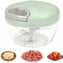 Picadora Manual, Picadora De Cebolla, Cortadora De Cebolla, Cuchillas De Acero Inoxidable, Picadora Manual De Cebolla Fácil De Limpiar Para Verduras, Frutas Y Ensaladas (520 Ml)