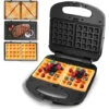 Aigostar Wafer - Sandwichera 3 En 1, 800W, Placas Intercambiables Antiadherentes. Gofrera De Llenado Profundo, Grill Y Sandwichera. Almacenamiento Vertical, Indicador Luminoso. Libre De BPA
