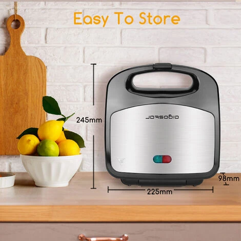 Aigostar Wafer - Sandwichera 3 En 1, 800W, Placas Intercambiables Antiadherentes. Gofrera De Llenado Profundo, Grill Y Sandwichera. Almacenamiento Vertical, Indicador Luminoso. Libre De BPA - Imagen 5