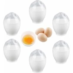 6 Piezas De Escalfador De Huevos Fácil De Cocinar Huevos De Plástico Escalfador De Huevos Cocidos Microondas Huevo Antiadherente Reutilizable Microondas Con Tapa Para Cocinar Huevos Escalfados Perfect
