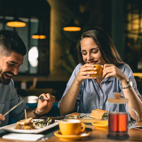 Relaxdays Prensa Francesa, Tetera Manual, Colador, 600 Ml, Jarra Cristal Tapa Bambú, Preparador Té, Transparente/Natural - Imagen 3