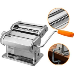 Hengda Máquina Para Hacer Pasta Fresca De Acero Inoxidable Fideos Frescos De Masa Espaguetis Manivela