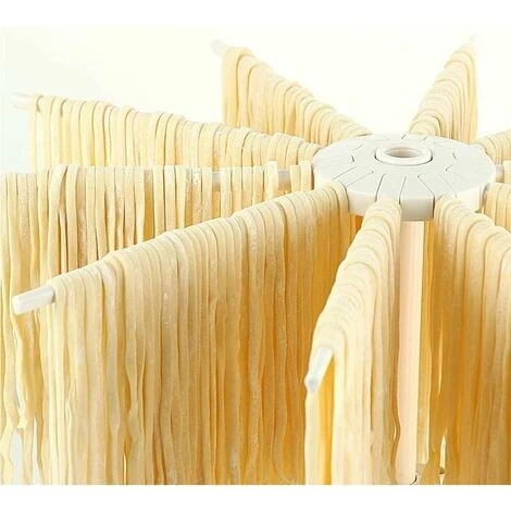 Estante Plegable Para Secar Pasta Fresca Estante Para Secar Pasta Fresca 10 Barras Portátil, Fácil De Almacenar, Rápido De Configurar (blanco)... - Imagen 4