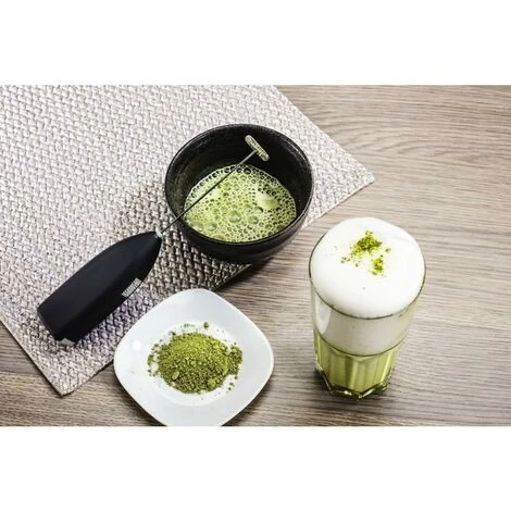 Espumador De Leche "Milchicopter" (fabricado En Acero, Motor Muy Potente A 14.000 Rpm, Espiral Especial, Fácil Limpieza, Espumador De Leche, Cepillo Matcha) Negro - DKSFJKL - Imagen 3