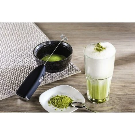 Espumador De Leche "Milchicopter" (fabricado En Acero, Motor Muy Potente A 14.000 Rpm, Espiral Especial, Fácil Limpieza, Espumador De Leche, Cepillo Matcha) Negro - DKSFJKL - Imagen 5