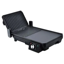 Muvip Sandwichera + Plancha Asar 2000w - Apertura Hasta 180º - Placas Grill + Lisa - Selector De Temperatura - Placa Superior Basculante - Asa Tacto Frio