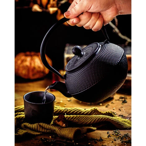 BBQ-Toro Tetera Asiática De Hierro Fundido Con Colador De Acero Inoxidable 1,2 Litros - Imagen 3