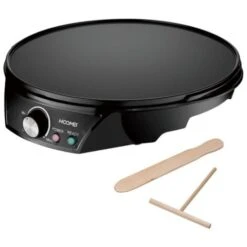 Ôteøcrepiera Máquina Eléctrica Para Crepes 1200 Vatios 30 Cm Placa No Estancada