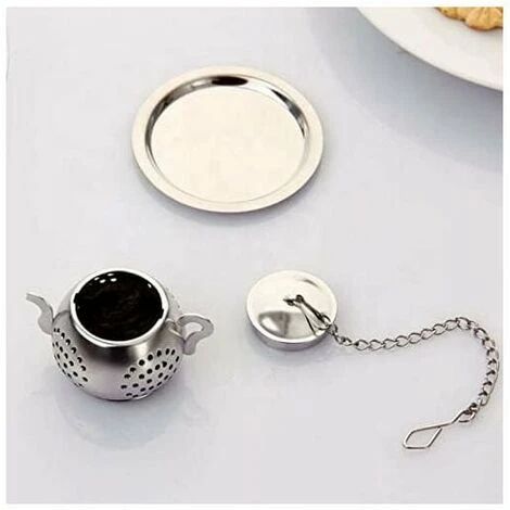 Tetera Con Infusor De Té De 2 Piezas - Infusor De Acero Inoxidable (plata) - Imagen 3