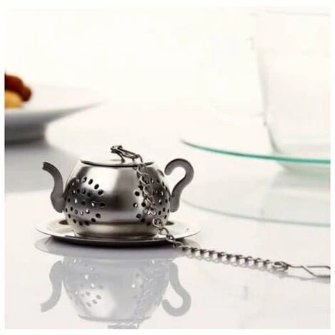 Tetera Con Infusor De Té De 2 Piezas - Infusor De Acero Inoxidable (plata) - Imagen 4