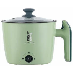 Olla Eléctrica Multifuncional Olla Eléctrica Olla Eléctrica Mini Antiadherente, Verde